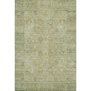 HomeRoots 9' X 12' Sage Gray Gold Oriental Area Rug - Washable, UV Protected, Stain Resistant, Versatile Decor 684441