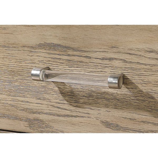 English Elm Sarai Brown Nightstand with Spacious Drawers, Solid Wood + MDF, Acrylic Handles & Metal Detail B201P391235