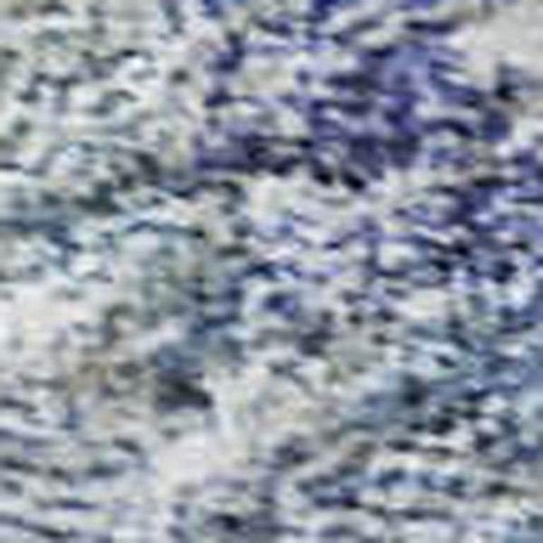 HomeRoots 9' X 12' Sky Blue Floral Area Rug - Washable, UV Protected, Stain Resistant, Ideal for Family Rooms! 684491