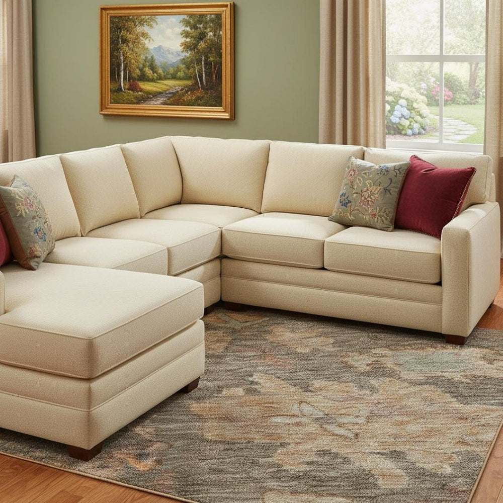 HomeRoots 10' X 14' Floral Area Rug in Brown, Beige & Coral - Washable, UV-Protected for High-Traffic Spaces 684510