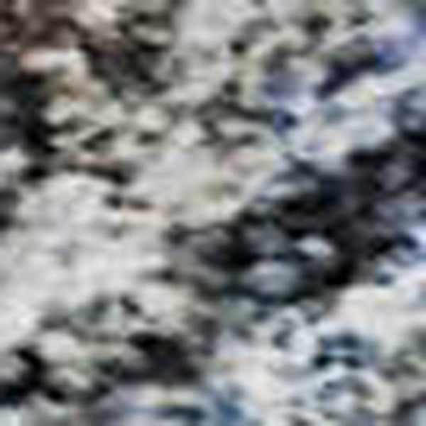 HomeRoots 5' X 8' Stunning Blue Ivory Taupe Geometric Washable Area Rug with UV Protection for Modern Homes 684530