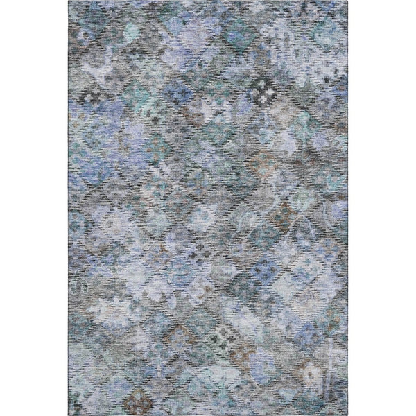 HomeRoots 10' X 14' Blue Ivory Taupe Abstract Geometric Washable Area Rug for Stylish Living Spaces & Durability 684534