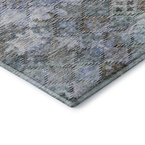 HomeRoots 10' X 14' Blue Ivory Taupe Abstract Geometric Washable Area Rug for Stylish Living Spaces & Durability 684534