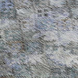 HomeRoots 10' X 14' Blue Ivory Taupe Abstract Geometric Washable Area Rug for Stylish Living Spaces & Durability 684534