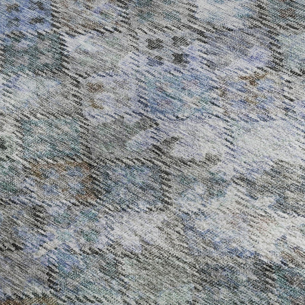 HomeRoots 10' X 14' Blue Ivory Taupe Abstract Geometric Washable Area Rug for Stylish Living Spaces & Durability 684534
