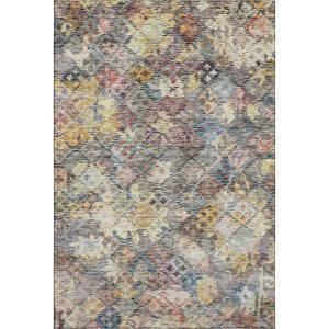 HomeRoots 8' X 10' Gold Coral Blue Abstract Geometric Area Rug – Washable, Stain Resistant & UV Protected Design 684538