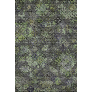 HomeRoots 8' X 10' Stylish Green, Gray & Purple Abstract Geometric Washable Area Rug with UV Protection 684550