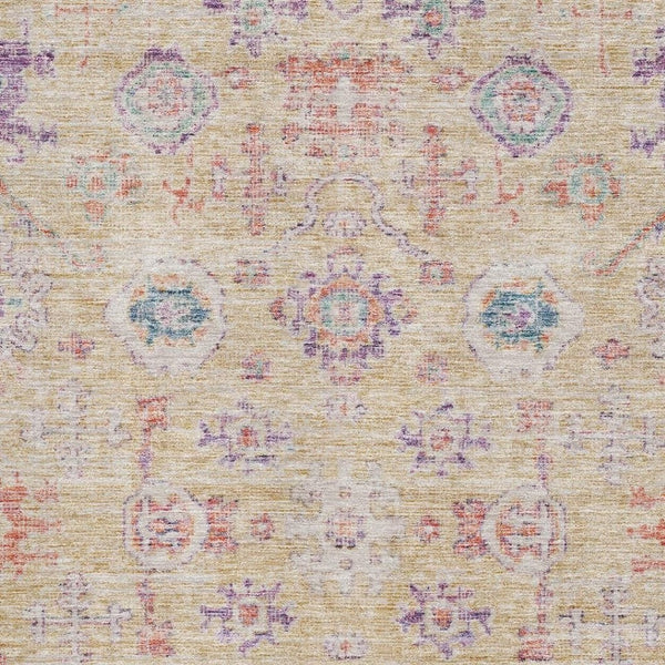 HomeRoots 8' X 10' Colorful Damask Washable Area Rug with UV Protection - Durable & Stylish for Any Space! 684586