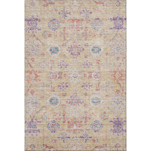 HomeRoots 8' X 10' Colorful Damask Washable Area Rug with UV Protection - Durable & Stylish for Any Space! 684586