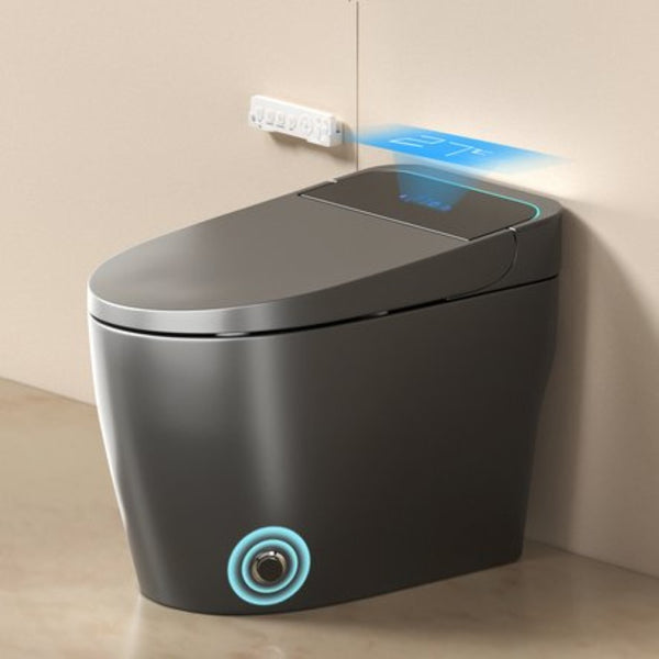 English Elm Unique Intelligent One Piece Toilet with Bidet Warm Air Dryer and Auto Sensor Seat Gray W3133P476382