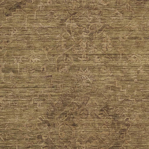 HomeRoots 8' X 10' Brown Medallion Area Rug – Washable, UV-Protected, Stain-Resistant, Ideal for Family Spaces 684604