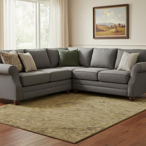HomeRoots 10' x 14' Brown Medallion Washable Area Rug with UV Protection - Stylish, Durable & Easy-Care Solution 684606