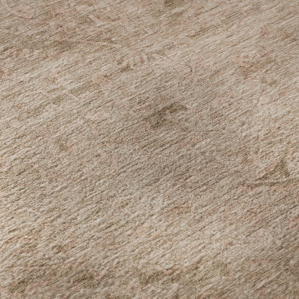 HomeRoots 9' X 12' Coral & Salmon Medallion Area Rug - Stain-Resistant, UV Protected, Easy-Care Design! 684611