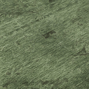 HomeRoots 8' Washable Fern Green & Emerald Medallion Round Rug – UV Protected, Stain-Resistant, Durable Design 684615