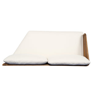 English Elm Christopher Knight Home® - Royal Acacia Patio V Left Arm Sofa Set - Elegant Outdoor Seating With Water-Repellent Cushions N773P291729B