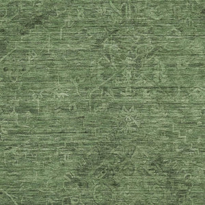 HomeRoots 8' X 10' Fern Green Emerald Medallion Area Rug – Washable, Stain-Resistant, UV Protected Elegance 684616
