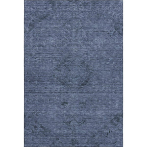 HomeRoots 8' X 10' Navy Blue & Gray Medallion Area Rug - Washable, UV-Protected, Durable & Stylish Design 684622