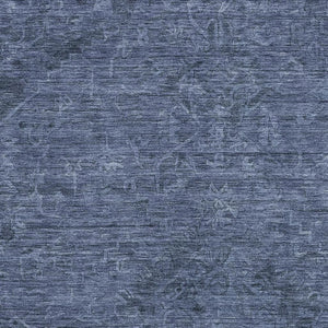 HomeRoots 10' X 14' Navy Blue and Gray Medallion Area Rug – Washable, UV Protected, Ideal for Active Homes! 684624