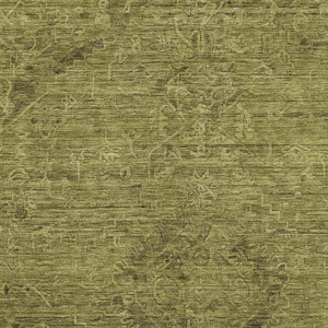 HomeRoots 8' X 10' Olive Green & Gray Medallion Area Rug - Washable, UV-Protected, Stain-Resistant Design 684628