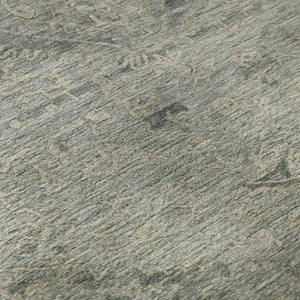 HomeRoots 9' X 12' Sage Medallion Area Rug - Stain Resistant, UV Protected, Elegant & Durable for High Traffic Homes 684641