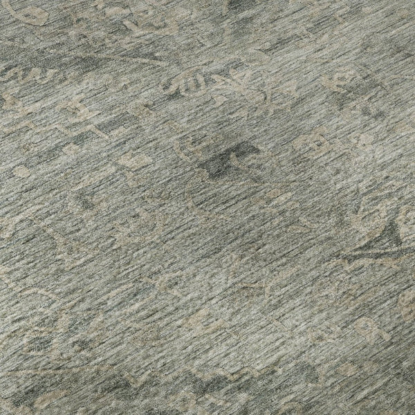 HomeRoots 10' X 14' Sage and Beige Medallion Area Rug - Stain-Resistant, UV Protected for Busy Homes! 684642