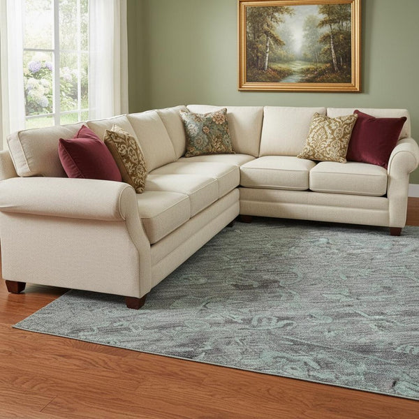 HomeRoots 10' X 14' Teal and Gray Medallion Area Rug - Durable, Washable, UV-Protected for Family-Friendly Living 684648
