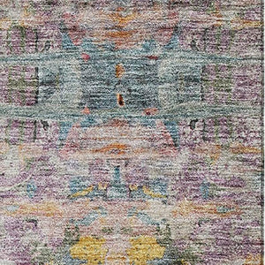 HomeRoots 10' X 14' Stylish Gold & Teal Abstract Area Rug - Washable, UV-Protected, Perfect for Family Spaces! 684660