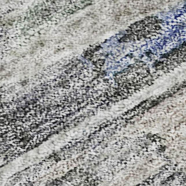 HomeRoots 9' X 12' Taupe Blue Gray Abstract Area Rug - Stain Resistant, UV Protected, Stylish for High-Traffic Rooms 684665