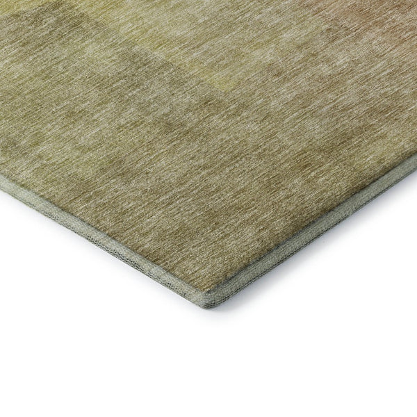 HomeRoots 10' X 14' Gold and Wheat Abstract Area Rug - Durable, Washable, UV-Protected for Modern Homes 684684