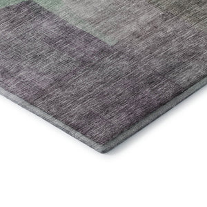 HomeRoots 8' X 10' Vibrant Purple And Green Abstract Washable Area Rug - Stain Resistant & UV Protected Design 684688