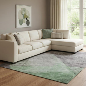 HomeRoots 10' X 14' Vibrant Purple and Green Abstract Area Rug - Washable, UV Protected, Stain Resistant & Durable 684690