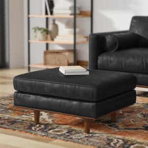 English Elm Morrison Ottoman - Handcrafted Mid-Century Modern Footrest & Extra Seating With Eco-Friendly Design B136P364272