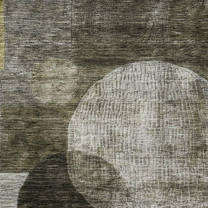 HomeRoots 10' X 14' Taupe Gold Brown Geometric Area Rug - Washable, Stain Resistant, UV Protected for Durability 684738