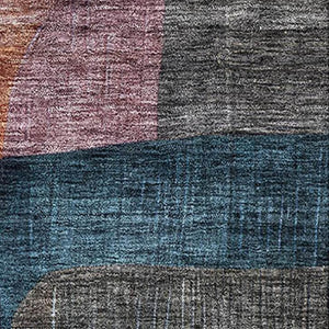 HomeRoots 9' X 12' Vibrant Abstract Geometric Area Rug - Washable, UV Protected, Perfect for Family Spaces! 684749