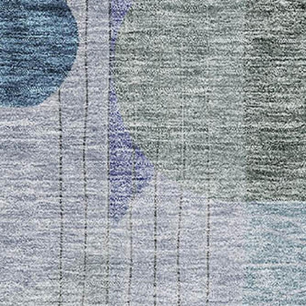 HomeRoots 10' X 14' Stylish Blue Gray and Green Abstract Geometric Area Rug - Washable, UV Protected & Durable 684768