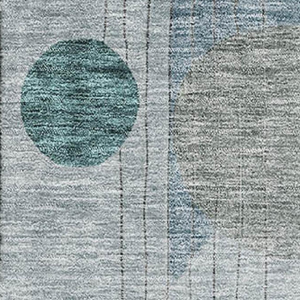 HomeRoots 10' X 14' Teal Gray & Silver Abstract Geometric Washable Area Rug with UV Protection & Style 684780