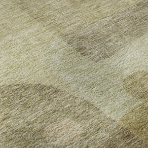 HomeRoots 8' X 10' Beige & Gold Geometric Area Rug - Washable, UV Protected, Durable & Modern for Any Space 684790