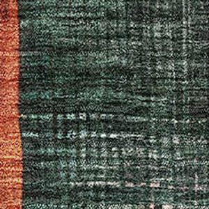 HomeRoots 8' X 10' Vibrant Orange, Teal & Purple Geometric Washable Area Rug with UV Protection for Homes 684814