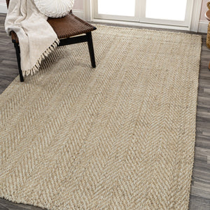 HomeRoots 4' X 6' Ivory Jute Handmade Area Rug - Durable, Elegant Design for Cozy Spaces & High-Traffic Areas 684855