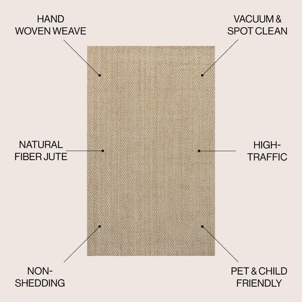HomeRoots 4' X 6' Ivory Jute Handmade Area Rug - Durable, Elegant Design for Cozy Spaces & High-Traffic Areas 684855