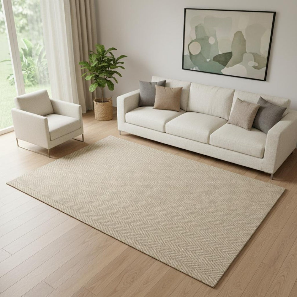 HomeRoots 5' Handmade Ivory Jute Area Rug - Eco-Friendly, Durable, Textured Charm for Any Living Space 684856