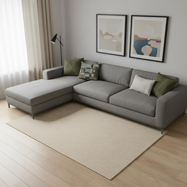 HomeRoots 8' X 10' Ivory Jute Handmade Area Rug - Elegant, Durable, & Stylish Décor for Any Room Transformation 684857
