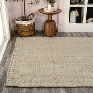 HomeRoots 3' X 5' Ivory Jute Handmade Area Rug - Stylish, Durable, and Textured Floor Covering for Modern Spaces 684858