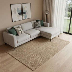 HomeRoots 12' X 15' Natural Jute Handmade Area Rug - Durable, Versatile, and Textured for Cozy Living Spaces 684864