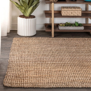 HomeRoots 12' X 18' Natural Jute Handmade Area Rug - Eco-Friendly, Textured Elegance for Large Living Spaces 684865