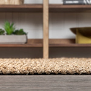 HomeRoots 12' X 18' Natural Jute Handmade Area Rug - Eco-Friendly, Textured Elegance for Large Living Spaces 684865