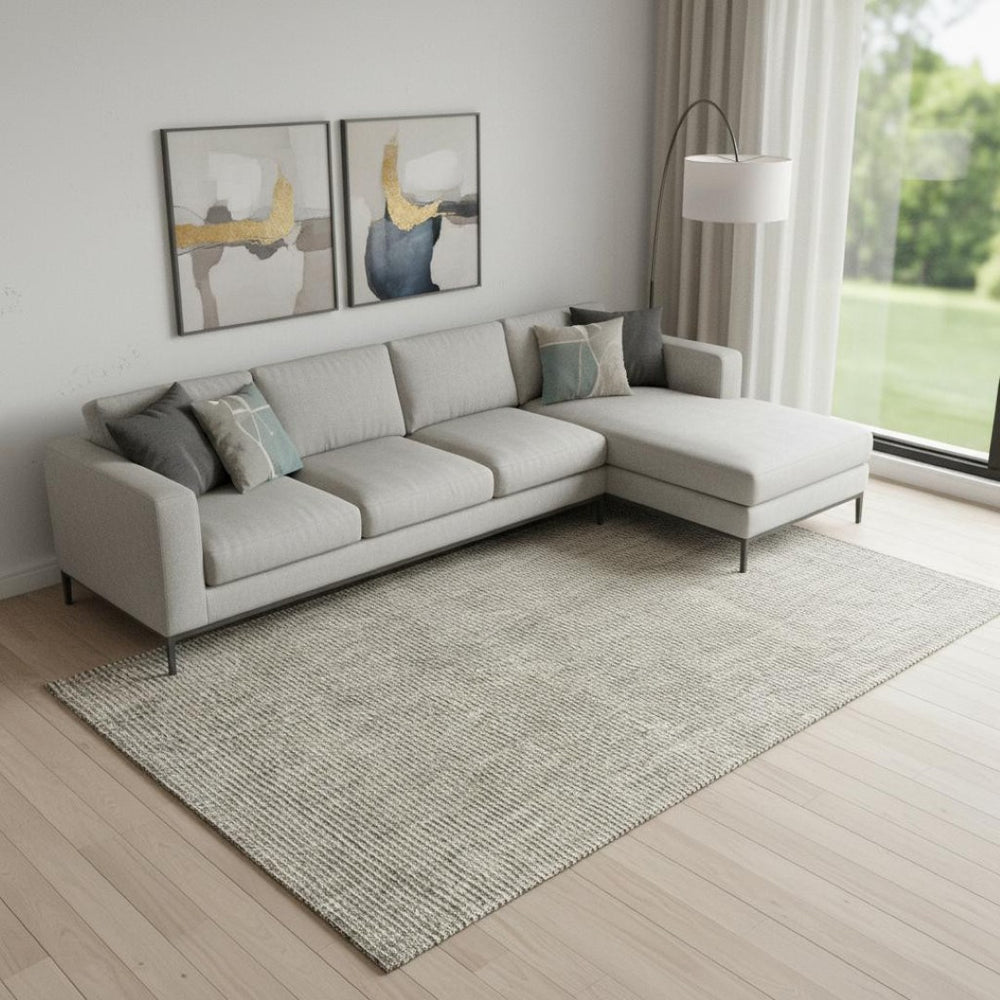 HomeRoots 12' X 18' Gray Jute Handmade Area Rug - Elegant Natural Texture for Large Spaces & Modern Homes 684877