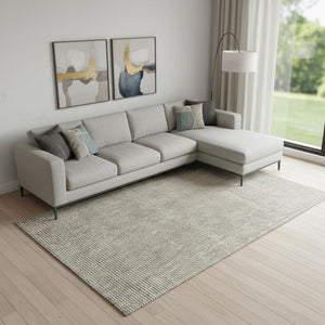 HomeRoots 12' X 18' Gray Jute Handmade Area Rug - Elegant Natural Texture for Large Spaces & Modern Homes 684877