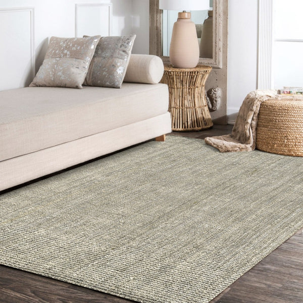 HomeRoots 6' x 9' Gray Jute Handmade Area Rug – Eco-Friendly, Durable, and Stylish for Any Modern or Rustic Space 684878