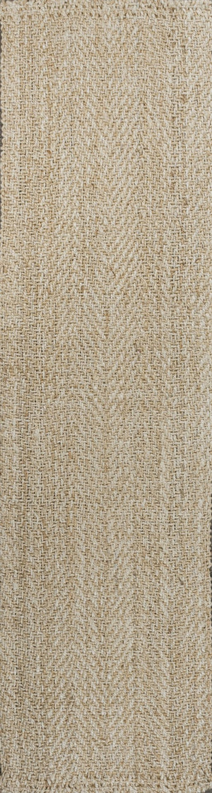 HomeRoots 8' Ivory Jute Handmade Runner Rug - Artisan-Made, Durable, and Stylish for Hallways & Entryways 684898